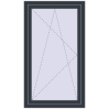 Pricing Tilt-and-Turn 800x1350 mm REHAU OPTIMUM EURO-DESIGN 70 ANTHRACITE_GREY_STRUKTURAL two-sided