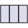 Pricing Tilt-and-Turn 3600x2400 mm REHAU ENERGY-SAVING SYNEGO MD BLACK_ULTI-MATT two-sided