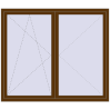 Pricing Tilt-and-Turn 1800x1550 mm REHAU ENERGY-SAVING SYNEGO MD WALNUT external