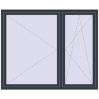 Pricing Tilt-and-Turn 1810x1490 mm REHAU ENERGY-SAVING SYNEGO MD ANTHRACITE_GREY_STRUKTURAL two-sided