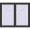 Ustalenie cen Okna skrzydłowe 1710x1385 mm REHAU ENERGY-SAVING SYNEGO MD BASALT_GREY dwustronny