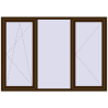 Pricing Tilt-and-Turn 2070x1450 mm REHAU BRILLANT DESIGN DARK_OAK two-sided