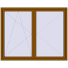 Pricing Tilt-and-Turn 1830x1450 mm REHAU OPTIMUM EURO-DESIGN 70 GOLDEN OAK external