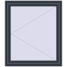 Pricing Tilt-and-Turn 1000x1150 mm KORSA ENERGY-SAVING REHAU SYNEGO MD ANTHRACITE_GREY_STRUKTURAL two-sided