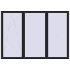 Pricing Tilt-and-Turn 3000x2100 mm REHAU ENERGY-SAVING SYNEGO MD BLACK_ULTI-MATT external