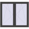 Ustalenie cen Okna skrzydłowe 1575x1415 mm REHAU ENERGY-SAVING SYNEGO MD BASALT_GREY dwustronny