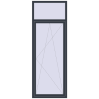 Pricing Tilt-and-Turn 900x2500 mm REHAU ENERGY-SAVING SYNEGO MD ANTHRACITE_GREY_STRUKTURAL two-sided