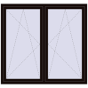 Pricing Tilt-and-Turn 1740x1535 mm REHAU ENERGY-SAVING SYNEGO MD BLACK_BROWN two-sided