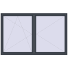 Pricing Tilt-and-Turn 2400x1500 mm REHAU ENERGY-SAVING SYNEGO MD ANTHRACITE_GREY_STRUKTURAL two-sided