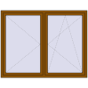 Pricing Tilt-and-Turn 1800x1400 mm REHAU OPTIMUM EURO-DESIGN 70 GOLDEN OAK two-sided