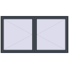 Pricing Tilt-and-Turn 2200x1200 mm REHAU ENERGY-SAVING SYNEGO MD ANTHRACITE_GREY_STRUKTURAL two-sided