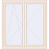 Pricing Tilt-and-Turn 1400x1500 mm REHAU OPTIMUM EURO-DESIGN 70 CREAME_WHITE_50L-2 two-sided