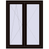 Pricing Tilt-and-Turn 1000x1300 mm REHAU ENERGY-SAVING SYNEGO MD BLACK_BROWN external