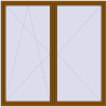 Pricing Tilt-and-Turn 2300x2300 mm REHAU ENERGY-SAVING SYNEGO MD GOLDEN OAK external