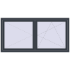 Pricing Tilt-and-Turn 1800x900 mm REHAU OPTIMUM EURO-DESIGN 70 ANTHRACITE_GREY_STRUKTURAL two-sided