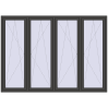 Pricing Tilt-and-Turn 2500x1800 mm REHAU ENERGY-SAVING SYNEGO MD BASALT_GREY two-sided