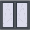 Ustalenie cen Okna skrzydłowe 1320x1265 mm REHAU ENERGY-SAVING SYNEGO MD ANTHRACITE_GREY_STRUKTURAL dwustronny