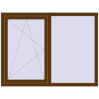 Ustalenie cen Okna skrzydłowe 1450x1100 mm EPSILON OPTIMA WALNUT dwustronny