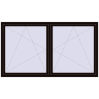 Pricing Tilt-and-Turn 2300x1300 mm REHAU OPTIMUM EURO-DESIGN 70 BLACK_BROWN two-sided