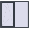 Ustalenie cen Okna skrzydłowe 1450x1400 mm EPSILON OPTIMA ANTHRACITE_GREY_STRUKTURAL dwustronny