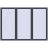Pricing Tilt-and-Turn 3000x2100 mm REHAU ENERGY-SAVING SYNEGO MD ANTHRACITE_GREY_STRUKTURAL external