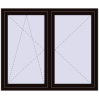 Pricing Tilt-and-Turn 1440x1220 mm REHAU OPTIMUM EURO-DESIGN 70 BLACK_BROWN two-sided