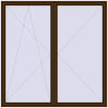 Pricing Tilt-and-Turn 2300x2300 mm REHAU ENERGY-SAVING SYNEGO MD DARK_OAK two-sided