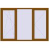 Pricing Tilt-and-Turn 2065x1425 mm REHAU OPTIMUM EURO-DESIGN 70 GOLDEN OAK two-sided