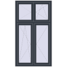 Pricing Tilt-and-Turn 1000x1800 mm REHAU OPTIMUM EURO-DESIGN 70 ANTHRACITE_GREY_STRUKTURAL external