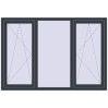 Pricing Tilt-and-Turn 1780x1220 mm REHAU ENERGY-SAVING SYNEGO MD ANTHRACITE_GREY_STRUKTURAL two-sided