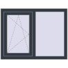 Ustalenie cen Okna skrzydłowe 1050x800 mm EPSILON OPTIMA ANTHRACITE_GREY_STRUKTURAL zewnętrzny