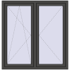 Pricing Tilt-and-Turn 1300x1350 mm REHAU ENERGY-SAVING SYNEGO MD BASALT_GREY two-sided