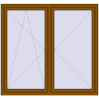 Ustalenie cen Okna skrzydłowe 1600x1500 mm REHAU ENERGY-SAVING SYNEGO MD GOLDEN OAK dwustronny