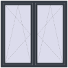 Pricing Tilt-and-Turn 1500x1500 mm REHAU OPTIMUM EURO-DESIGN 70 ANTHRACITE_GREY_STRUKTURAL two-sided