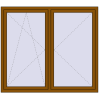 Pricing Tilt-and-Turn 1700x1500 mm REHAU OPTIMUM EURO-DESIGN 70 GOLDEN OAK external