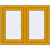 Pricing Tilt-and-Turn 1000x800 mm ALU STANDARD 72 RAL 1004 Golden yellow two-sided