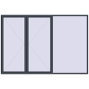 Pricing Tilt-and-Turn 3400x2300 mm REHAU OPTIMUM EURO-DESIGN 70 ANTHRACITE_GREY_STRUKTURAL two-sided