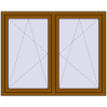 Pricing Tilt-and-Turn 1500x1200 mm REHAU ENERGY-SAVING SYNEGO MD GOLDEN OAK two-sided