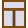 Pricing Tilt-and-Turn 1330x1560 mm REHAU OPTIMUM EURO-DESIGN 70 GOLDEN OAK two-sided