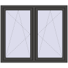 Ustalenie cen Okna skrzydłowe 1380x1205 mm REHAU ENERGY-SAVING SYNEGO MD BASALT_GREY dwustronny