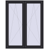 Ustalenie cen Okna skrzydłowe 1275x1595 mm REHAU ENERGY-SAVING SYNEGO MD BLACK_ULTI-MATT dwustronny