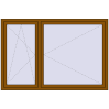 Pricing Tilt-and-Turn 1950x1300 mm REHAU ENERGY-SAVING SYNEGO MD GOLDEN OAK two-sided