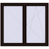 Ustalenie cen Okna skrzydłowe 1500x1350 mm REHAU OPTIMUM EURO-DESIGN 70 BLACK_BROWN dwustronny