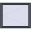 Ustalenie cen Okna skrzydłowe 1300x1100 mm REHAU OPTIMUM EURO-DESIGN 70 ANTHRACITE_GREY_STRUKTURAL zewnętrzny