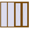 Pricing Tilt-and-Turn 2000x1800 mm REHAU BRILLANT DESIGN GOLDEN OAK external