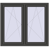 Ustalenie cen Okna skrzydłowe 1320x1145 mm REHAU ENERGY-SAVING SYNEGO MD BASALT_GREY zewnętrzny