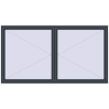 Pricing Tilt-and-Turn 2600x1400 mm REHAU OPTIMUM EURO-DESIGN 70 ANTHRACITE_GREY_STRUKTURAL two-sided