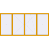 Ustalenie cen Okna skrzydłowe 5000x2300 mm ALU STANDARD 72 RAL 1003 Signal yellow dwustronny