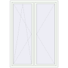 Pricing Tilt-and-Turn 1500x2100 mm REHAU BRILLANT DESIGN RAL 9016 Traffic white two-sided