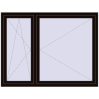 Pricing Tilt-and-Turn 1700x1300 mm REHAU ENERGY-SAVING SYNEGO MD BLACK_BROWN two-sided